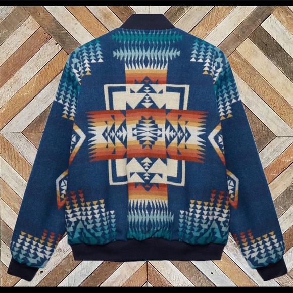 Pendleton Virgin Wool Chief Joseph Bomber Jacket - Picture 2 of 4